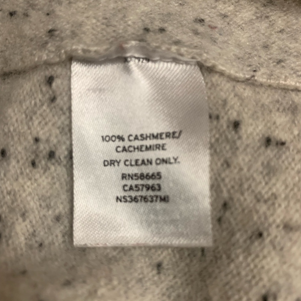 Nordstrom Signature Speckled Gray 100% Cashmere Women's Cardigan Cocoon Sweeter - Picture 10 of 16